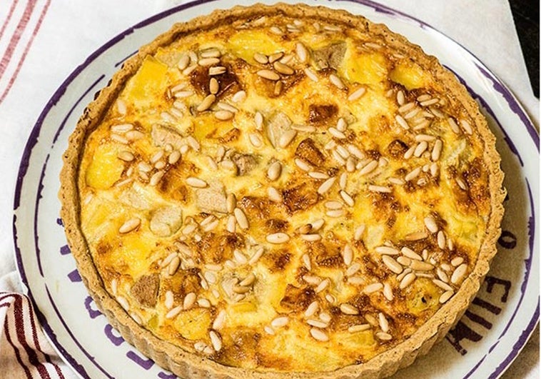 Quiche de queso y pera