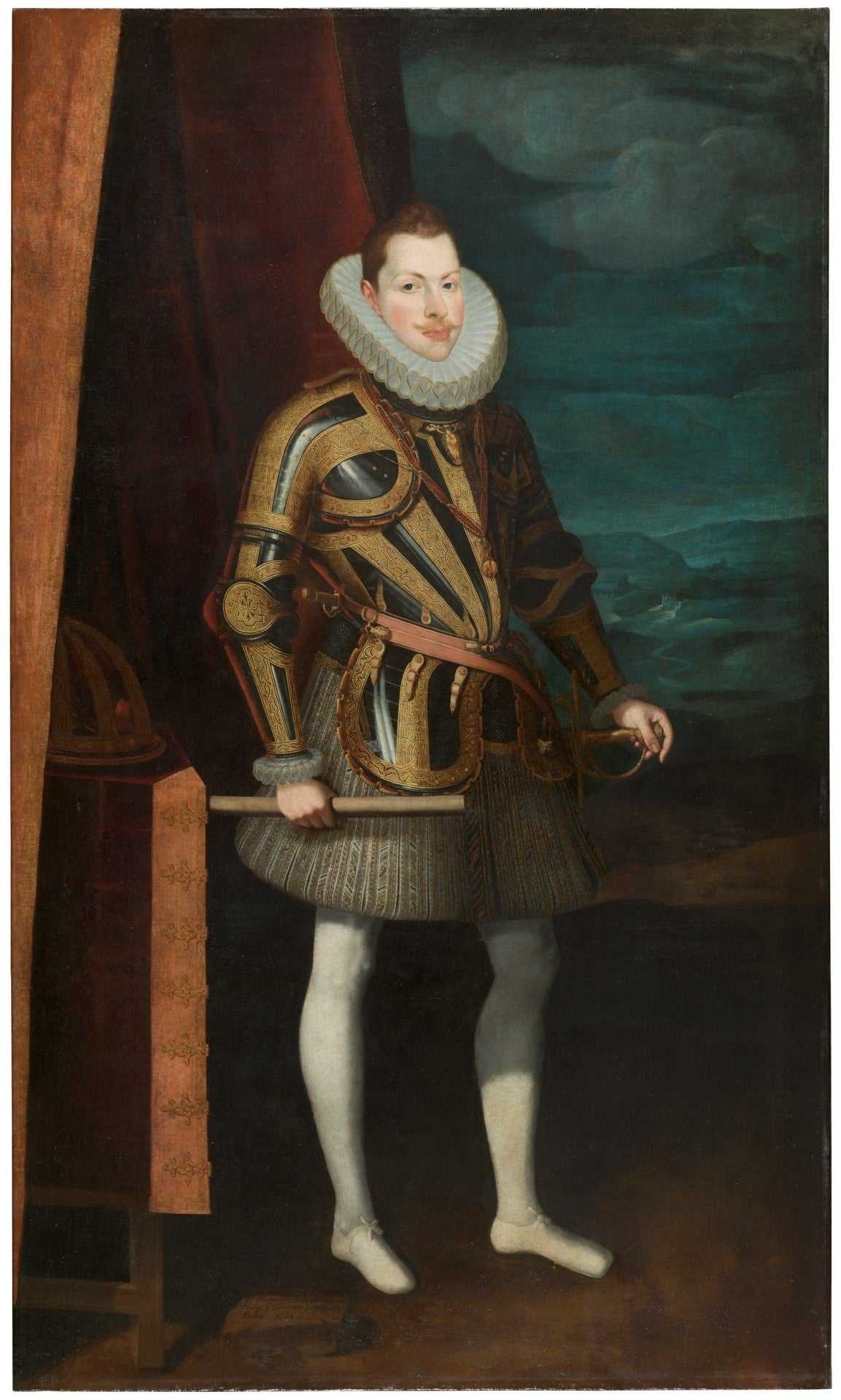 Retrato de Felipe III conservado en el Museo del Prado y pintado por Juan Pantoja de la Cruz en 1606.