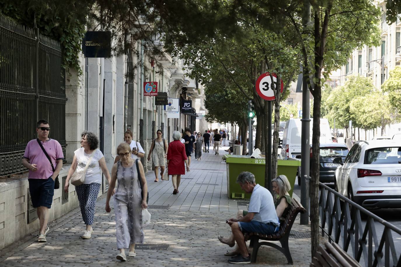 La calle de Miguel Íscar, la más burguesa de Valladolid