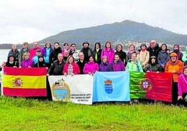 Miembros de Amigos del Camino de Santiago de Segovia en una de sus salidas.