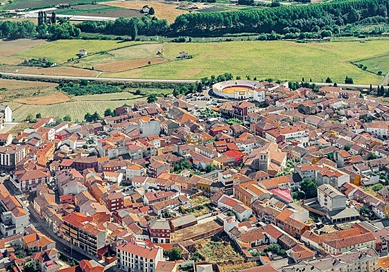 Vista aérea de Herrera de Pisuerga.