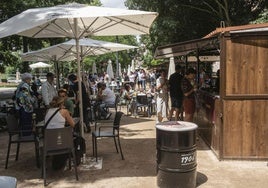 Feria de Día de Segovia, en el Paseo del Salón, el pasado domingo.