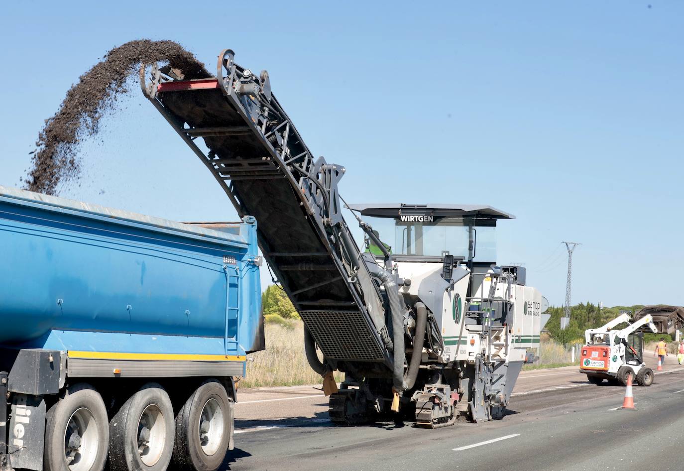 Las imágenes de las obras en la Autovía del Duero, entre Tudela y Traspinedo