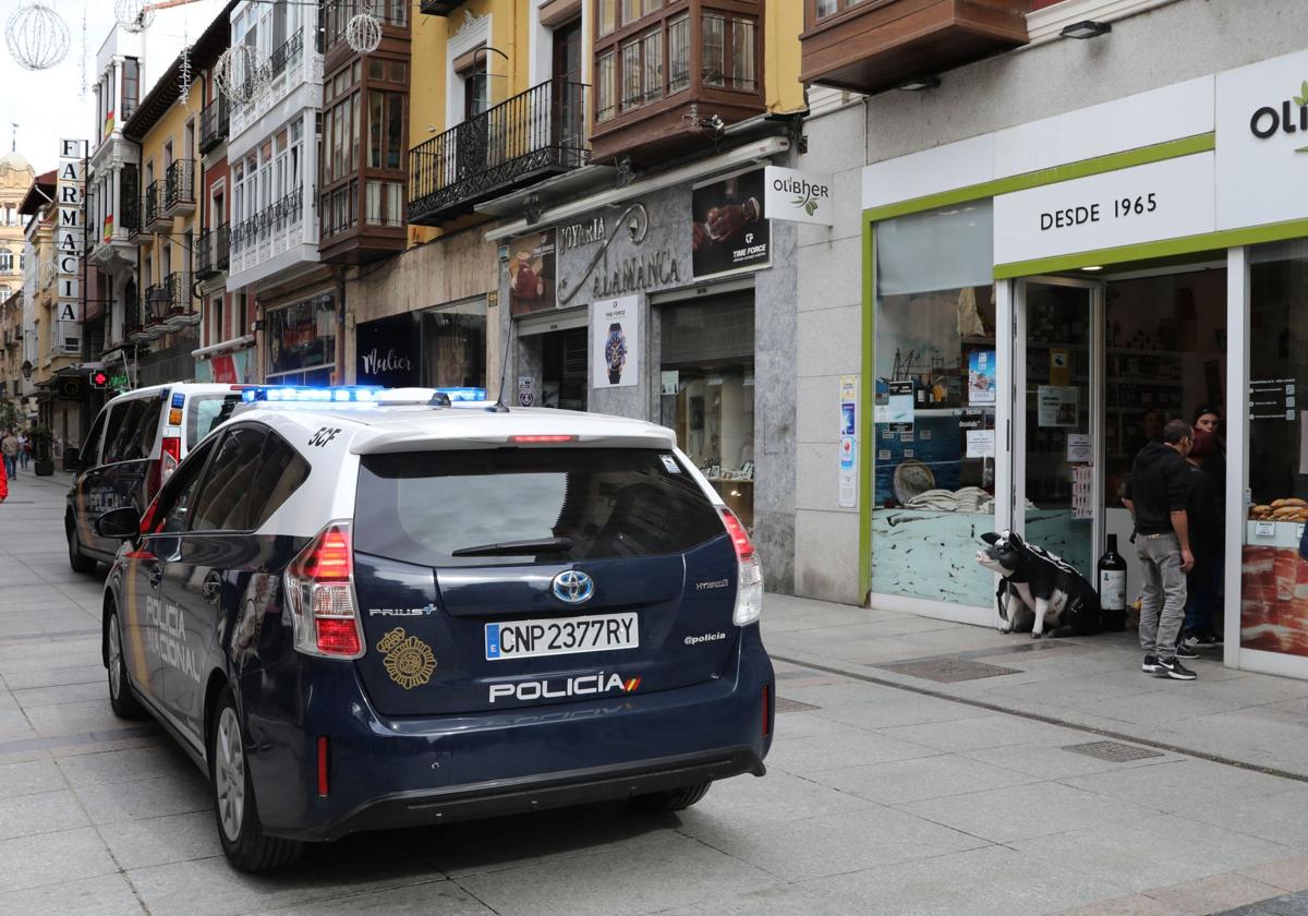 Dotaciones policiales en Palencia.