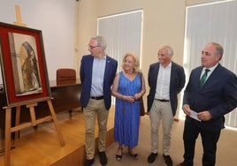 Presentación de la obra de Pedro Berruguete, este jueves en el Museo de Palencia.