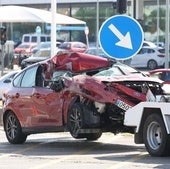 Una mujer herida en el choque de un vehículo y un camión en Valladolid capital