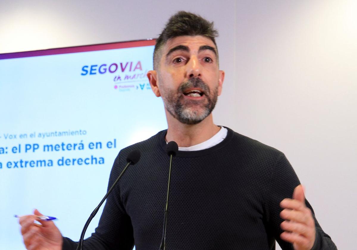 Guillermo San Juan, durante una rueda de prensa.