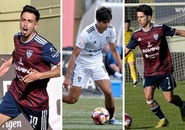 Javi Borrego, Álex Maroto y Fernán Ferreiroa, en partidos de la pasada temporada.