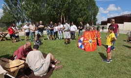 Recreación de un campamento romano en La Olmeda.