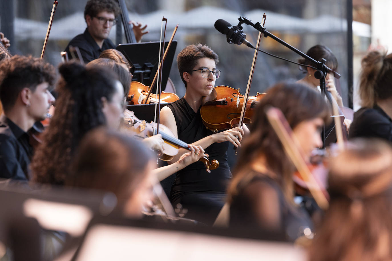 Las imágenes del concierto de la joven OSCyL en la Plaza Mayor