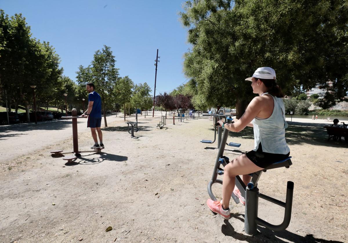 Parque para hacer ejercicio en Las Moreras de Valladolid.