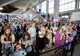 Peñistas del Real Valladolid, durante la gala celebrada en el mes de septiembre en el estadio.