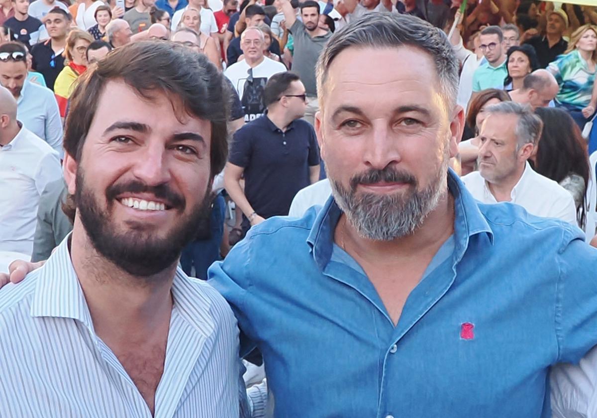 Juan García-Gallardo y Santiago Abascal, en un acto en Valladolid en julio del año pasado.