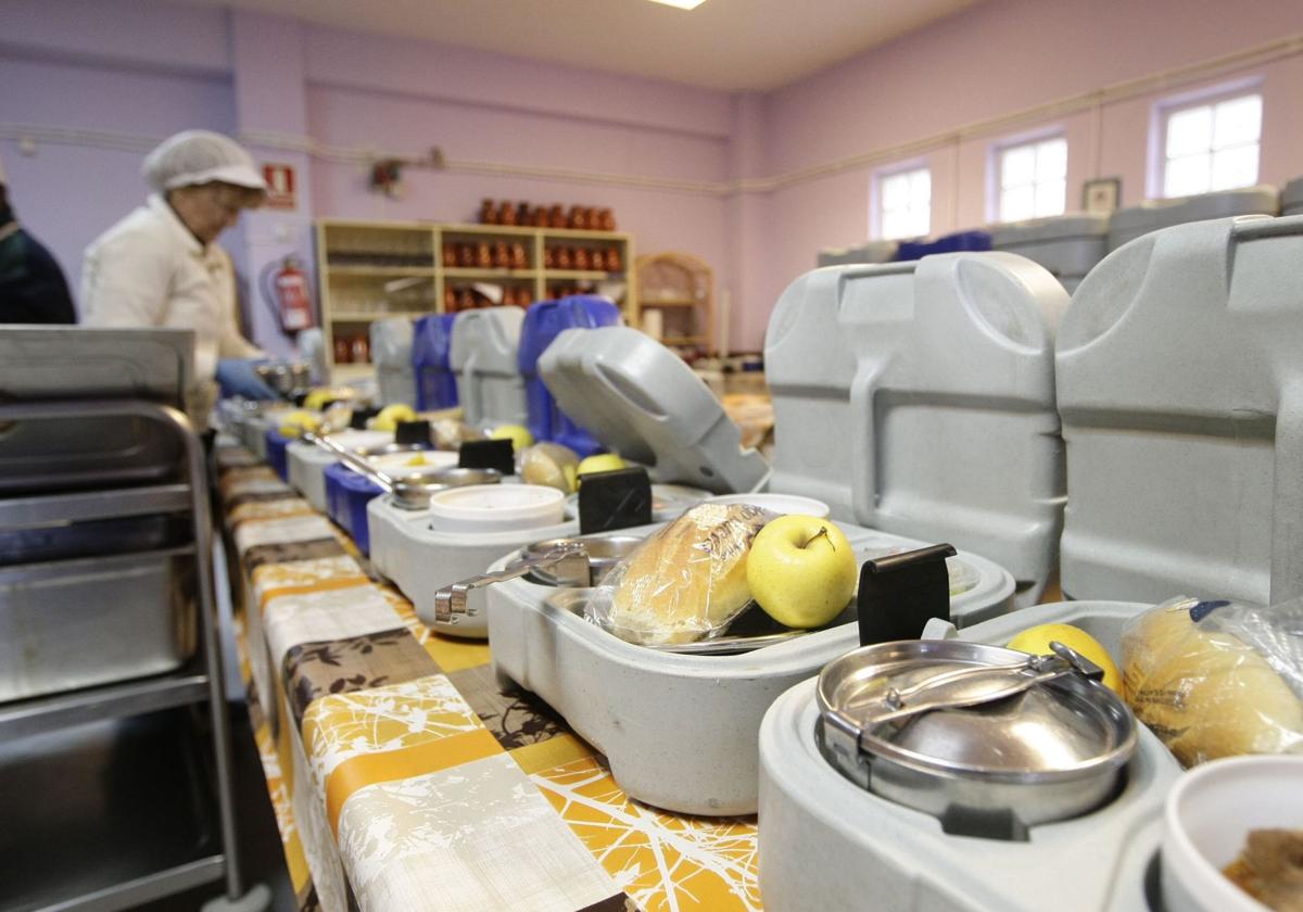 Comida preparada para su entrega a domicilio.