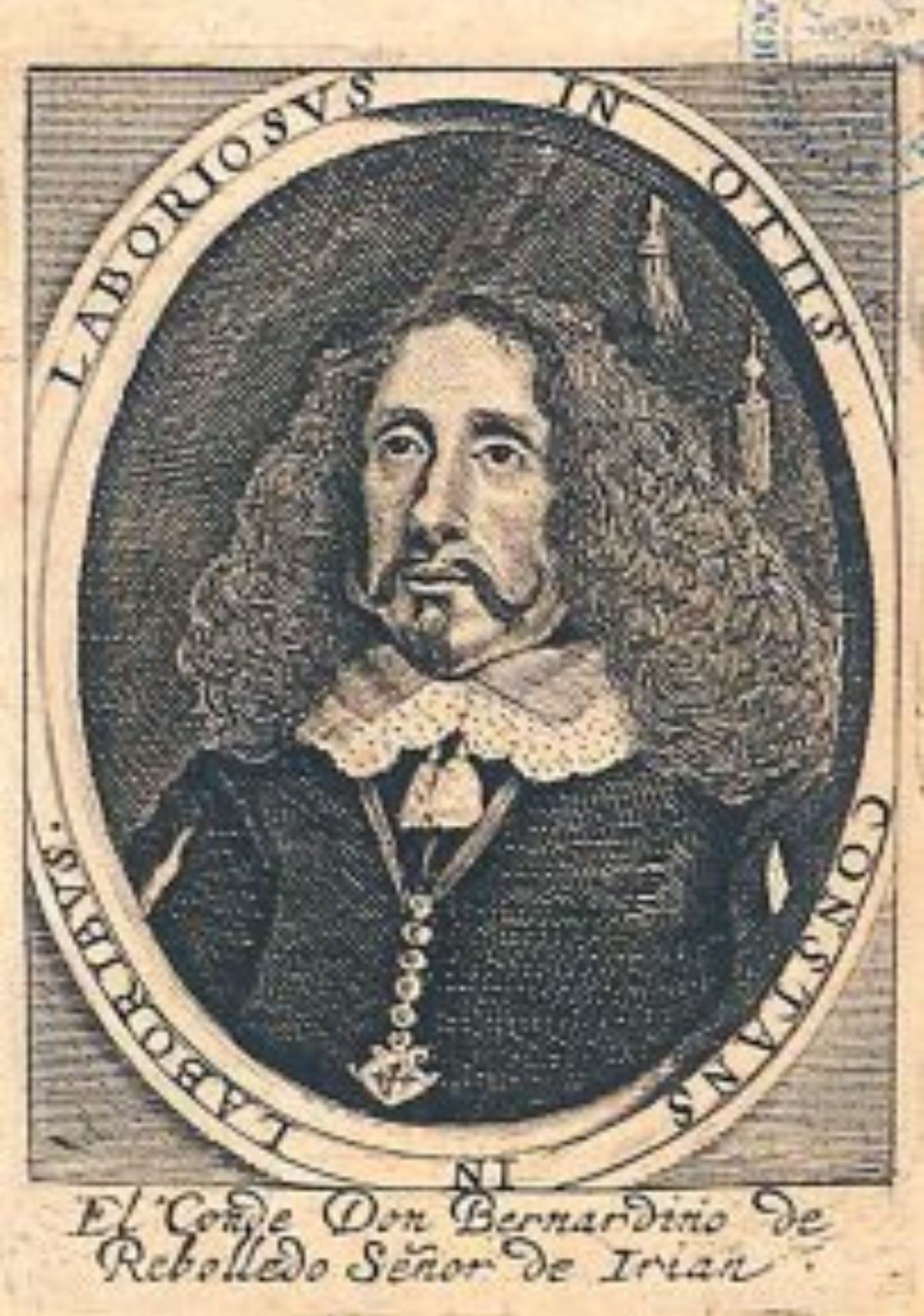 Retrato del conde de Rebolledo de 1652 conservado en la Biblioteca Nacional de España.