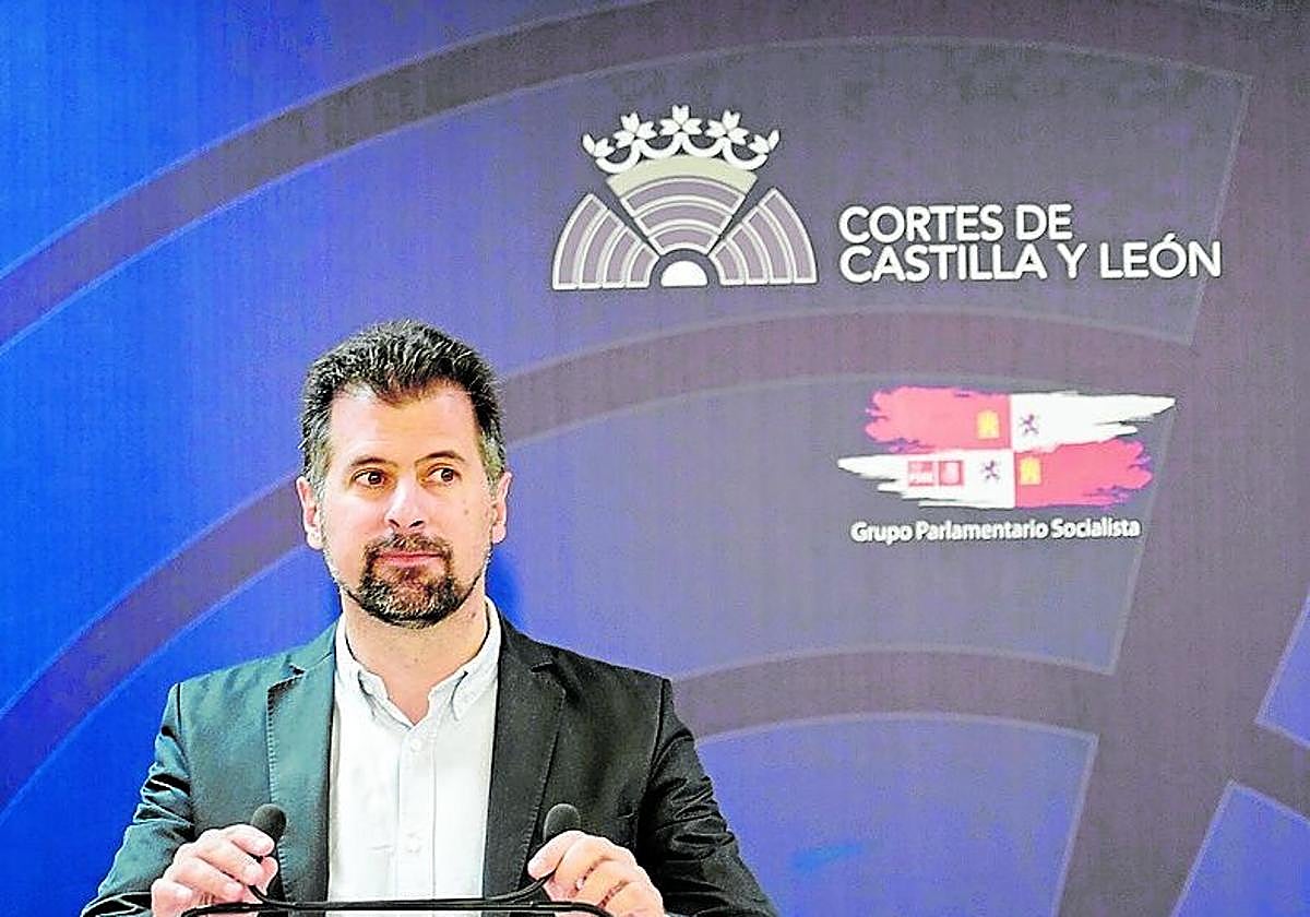 El secretario general del PSCyL y portavoz de su grupo en las Cortes, Luis Tudanca.