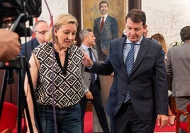 Mañueco con la consejera Isabel Blanco, ascendida a vicepresidenta.