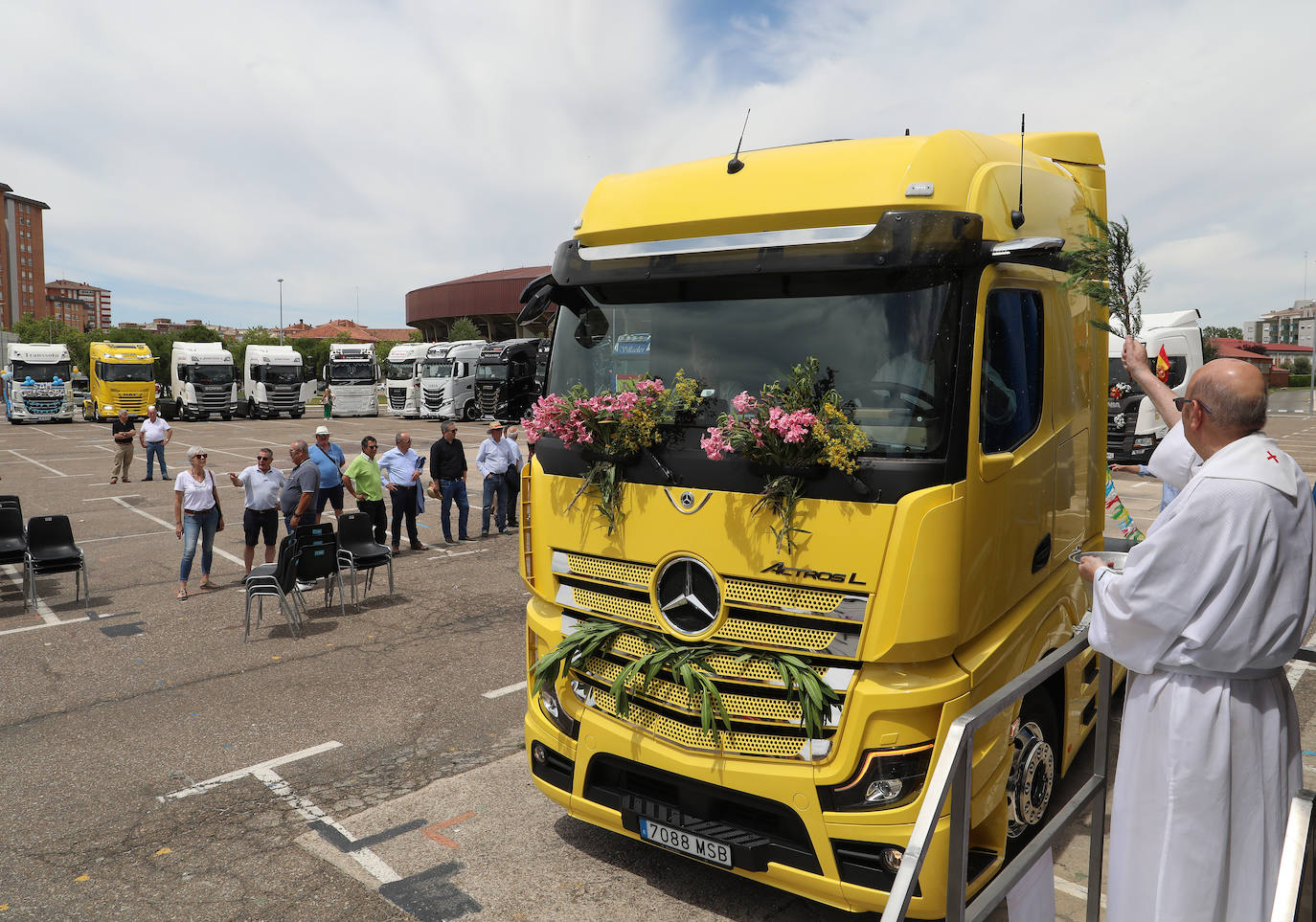Los camioneros palentinos celebran San Cristóbal