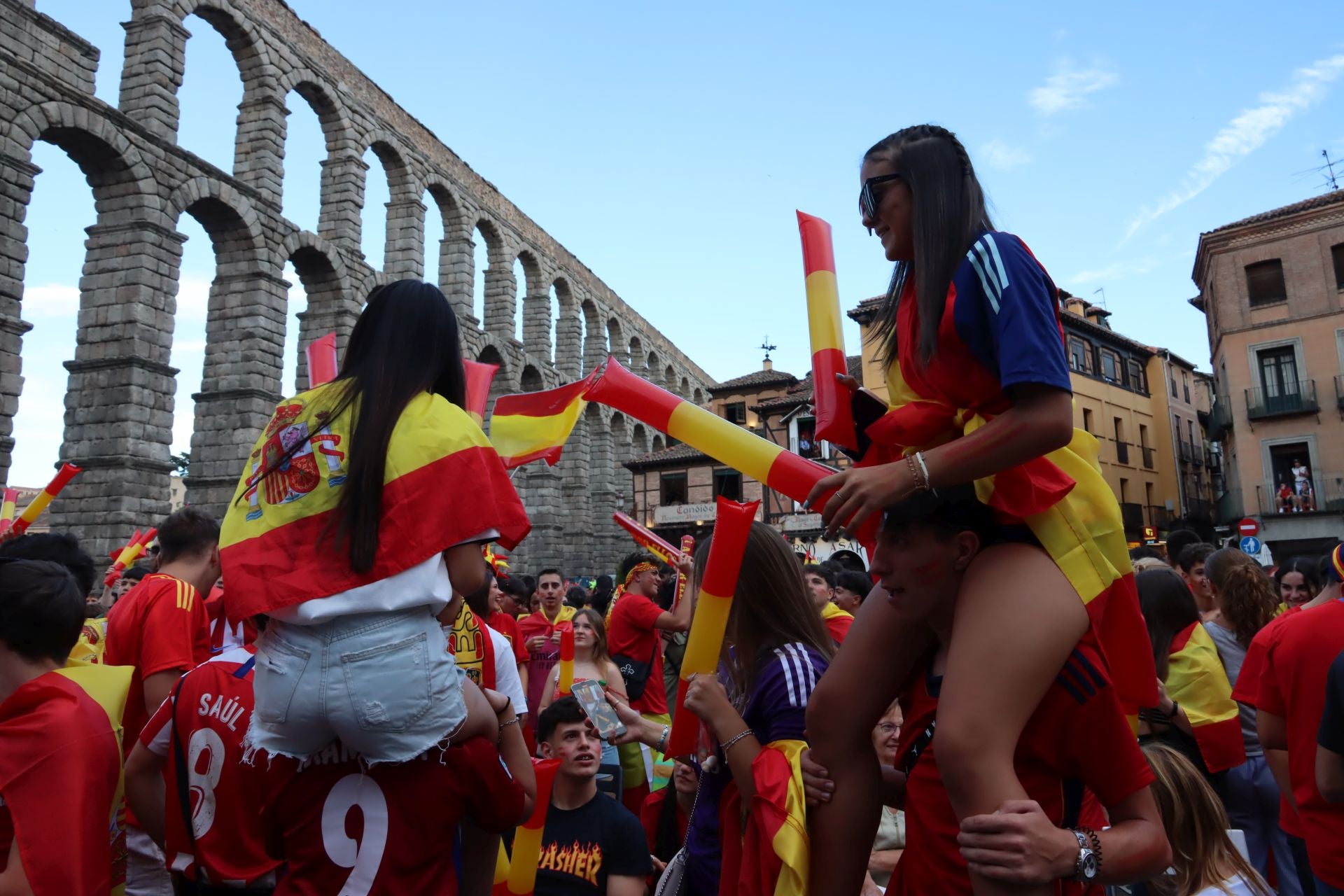 Así vivió Segovia el triunfo de España en la Eurocopa