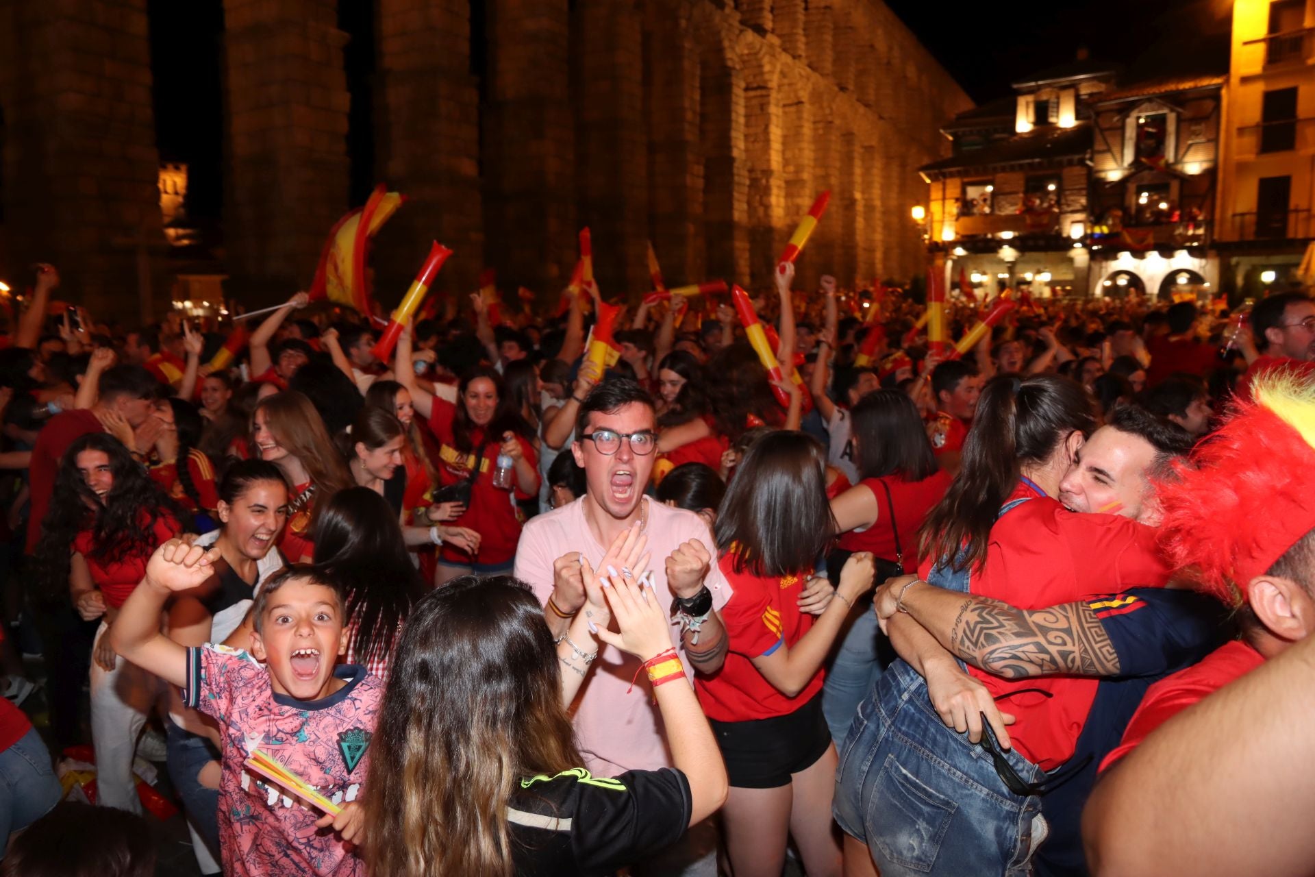 Así vivió Segovia el triunfo de España en la Eurocopa