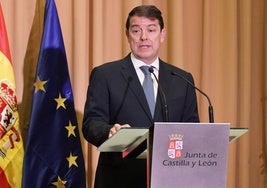 El presidente de la Junta de Castilla y León, Alfonso Fernández Mañueco, este lunes.