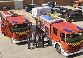 Dos camiones autobomba para la flota de vehículos de los Bomberos de Valladolid