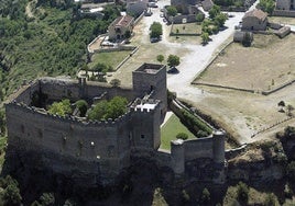 Vista aérea del castillo de Pedraza.