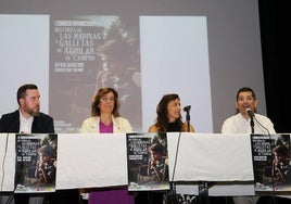 Alberto Corada, coordinador del congreso; la presidenta de la Diputación, Ángeles Armisén; la concejala Soraya Isasi y Francisco Hevia, de Gullón.