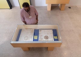 Una exposición de documentos en el Archivo de la Real Chancillería de Valladolid.