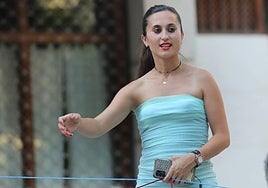 Rebeca Pérez, en las fiestas de su barrio, San Pablo.