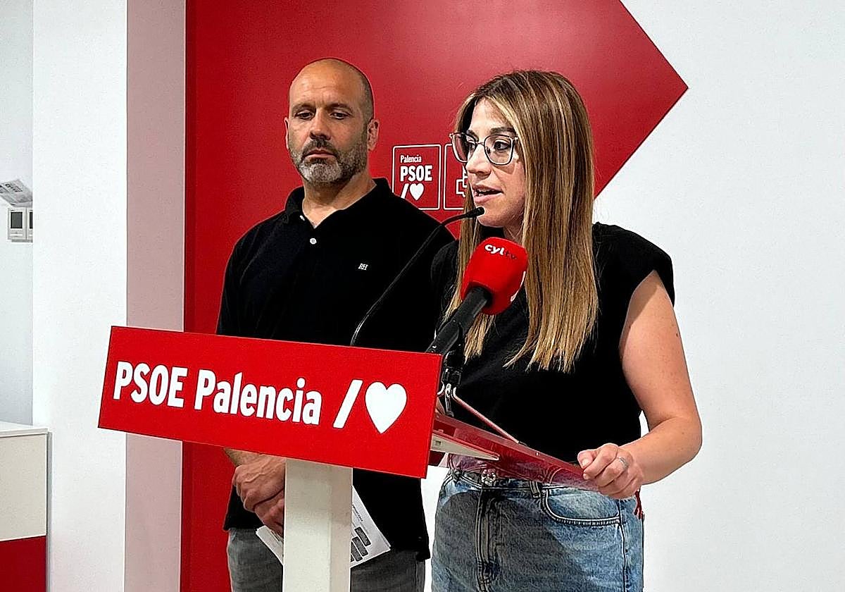 Gorka López y Cristina Párbole, en la rueda de prensa.