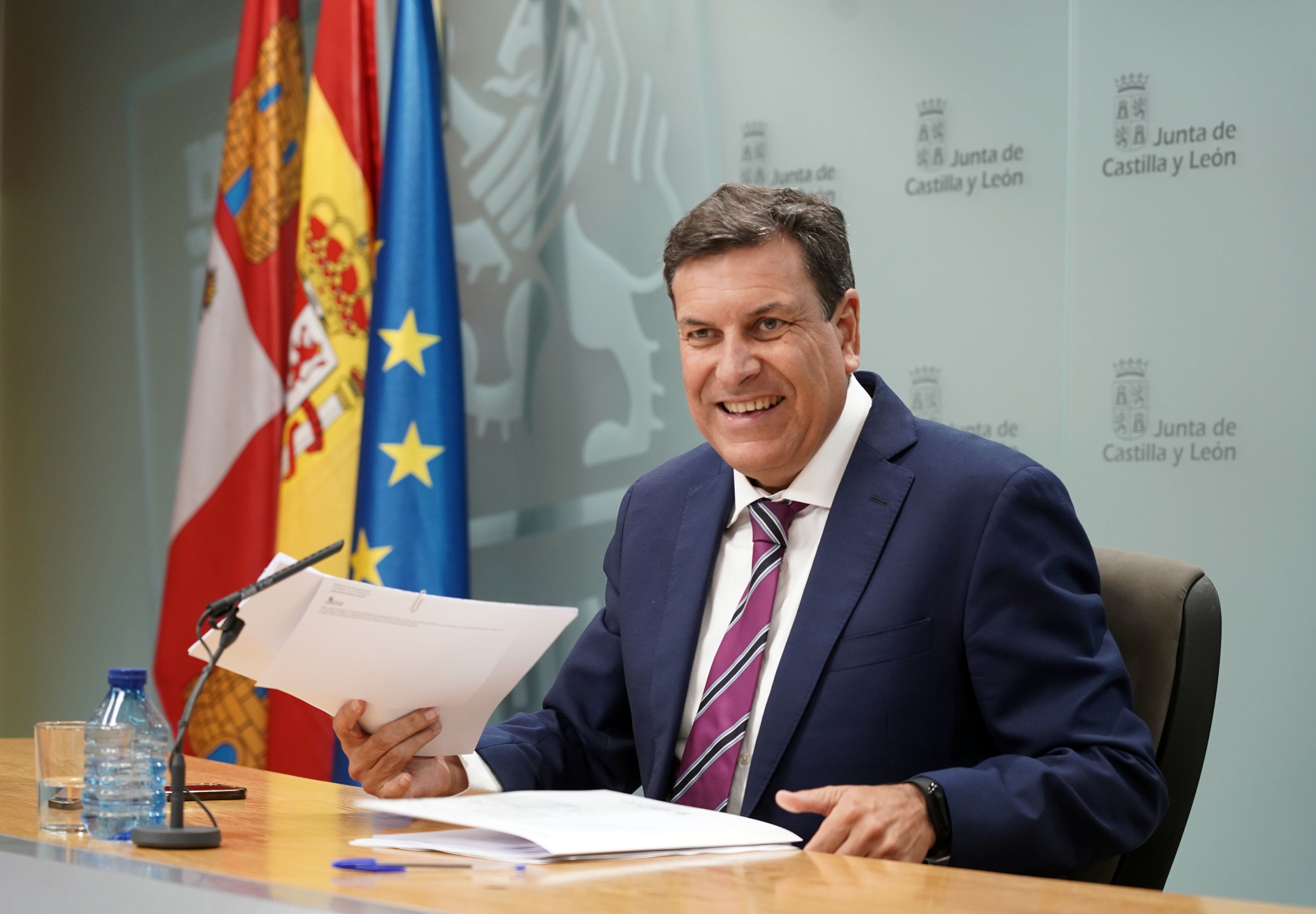 Carlos Fernández Carriedo en la rueda de prensa posterior al Consejo de Gobierno.