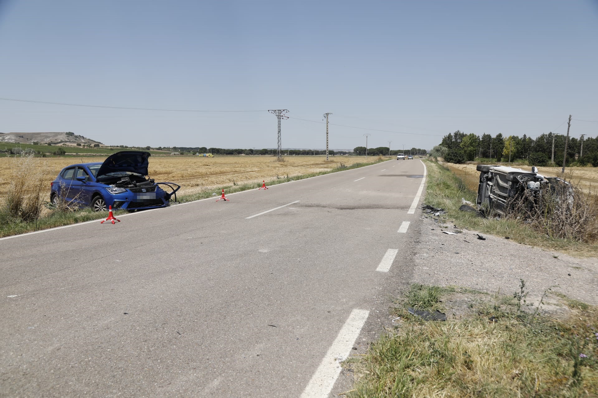 Accidente frontal entre Canalejas y Rábano