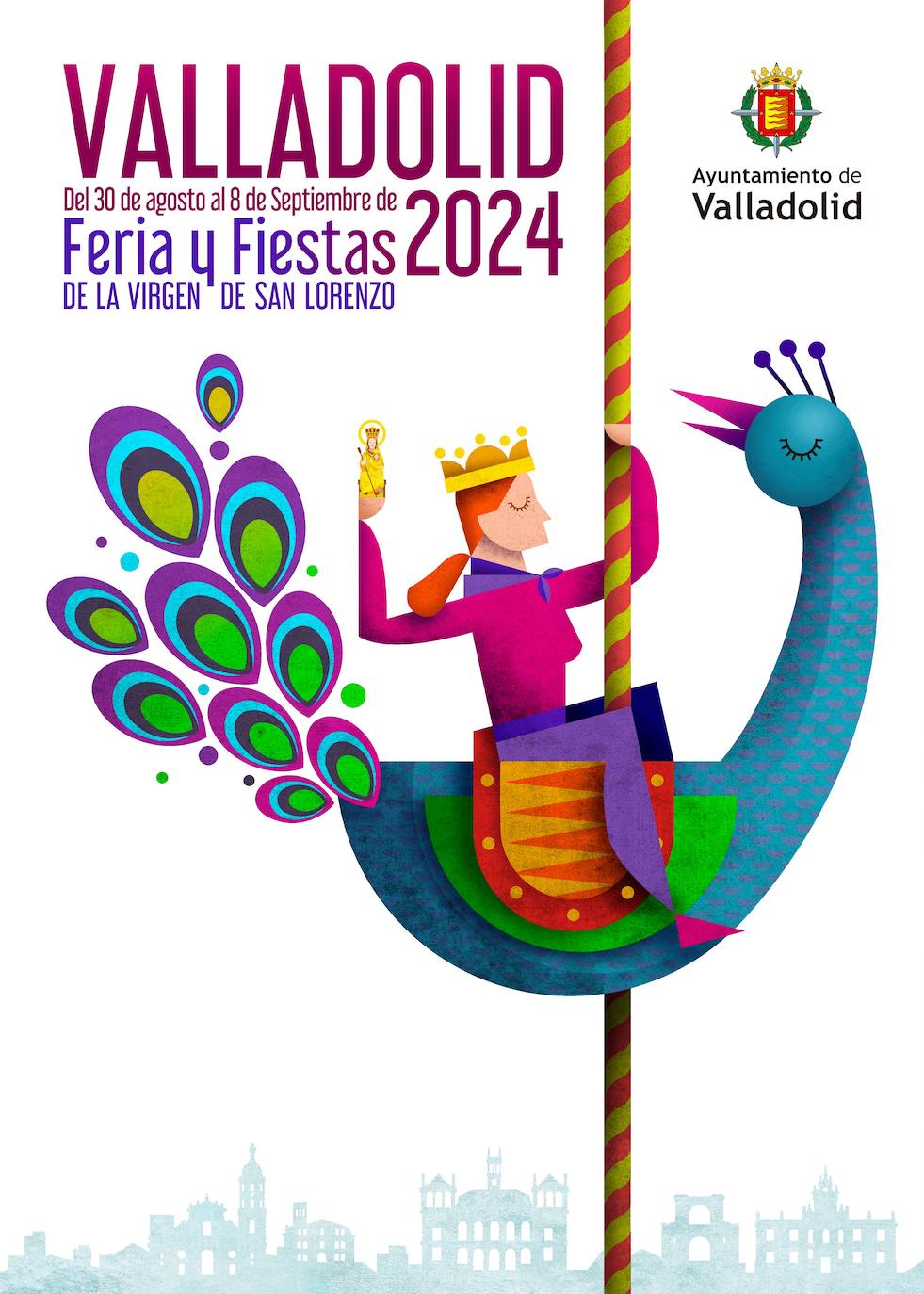 Cartel anunciador de las fiestas de Valladolid.