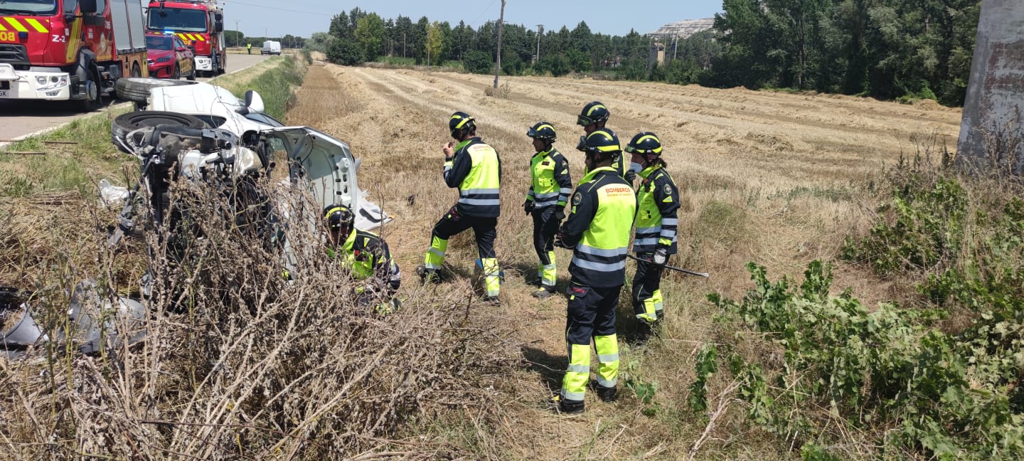 Accidente frontal entre Canalejas y Rábano