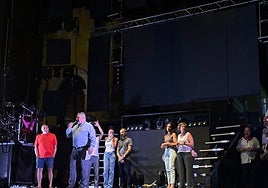 Óscar Rodríguez, alcalde Tudela de Duero, durante la pedida de toros