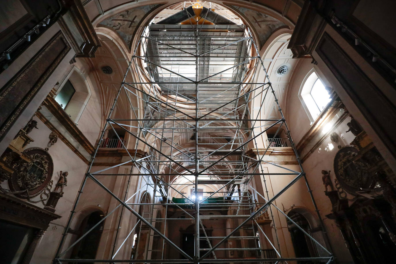 El estado de las obras de la Iglesia de la Vera Cruz