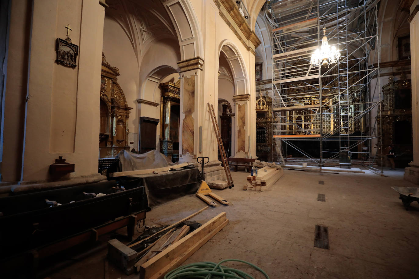 El estado de las obras de la Iglesia de la Vera Cruz