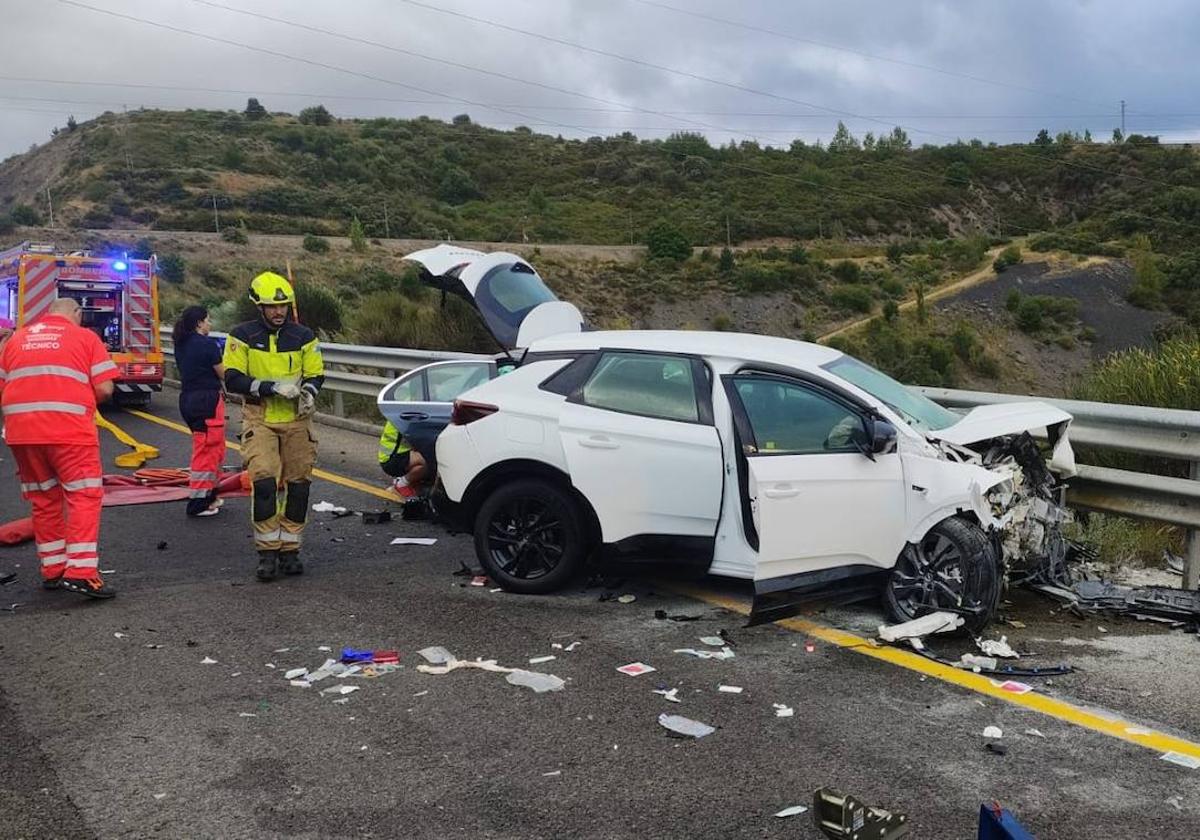 Imagen del accidente ocurrido en Torre del Bierzo, para el no había ambulancias con médico.