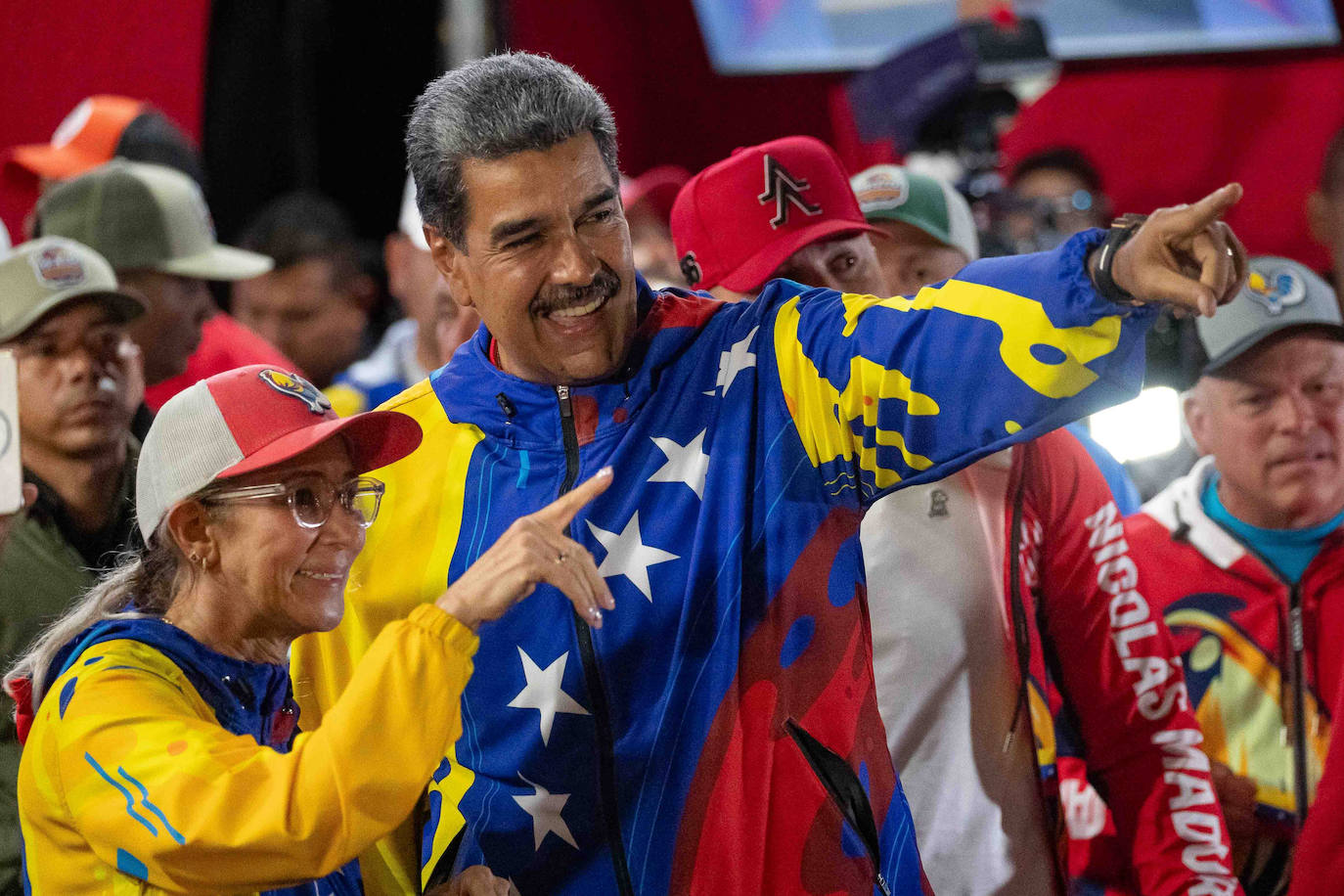 Nicolás Maduro tras ser proclamado presidente reelecto.