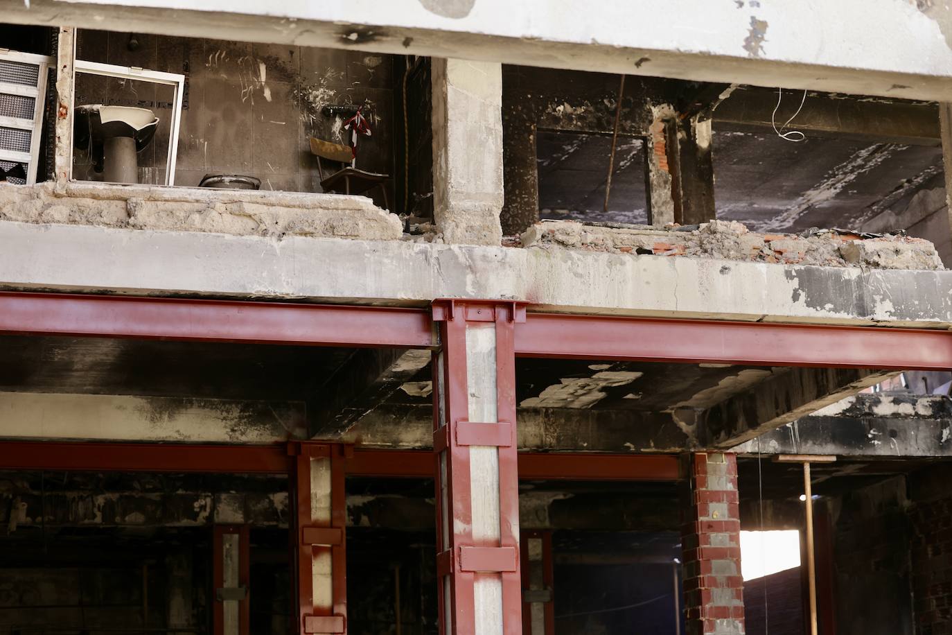 Rehabilitación del edificio afectado por la explosión de gas de la calle Goya