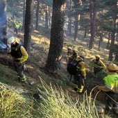 El arsenal aéreo ataja el fuego que amenazaba el Parque Nacional de Guadarrama