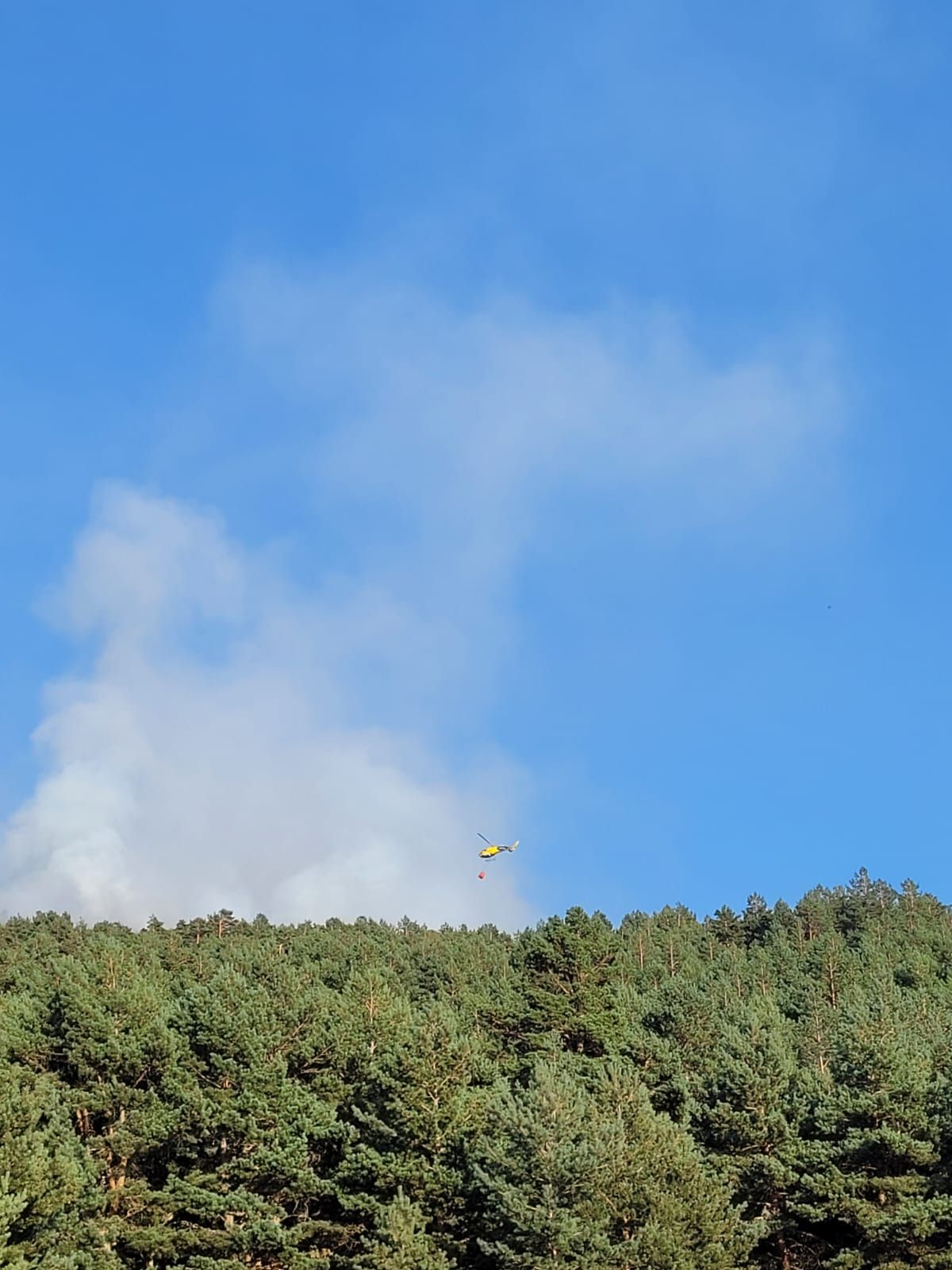 Fotografías del incendio en la sierra de Guadarrama