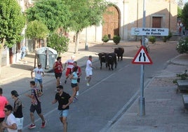 Encierro por las calles de La Seca