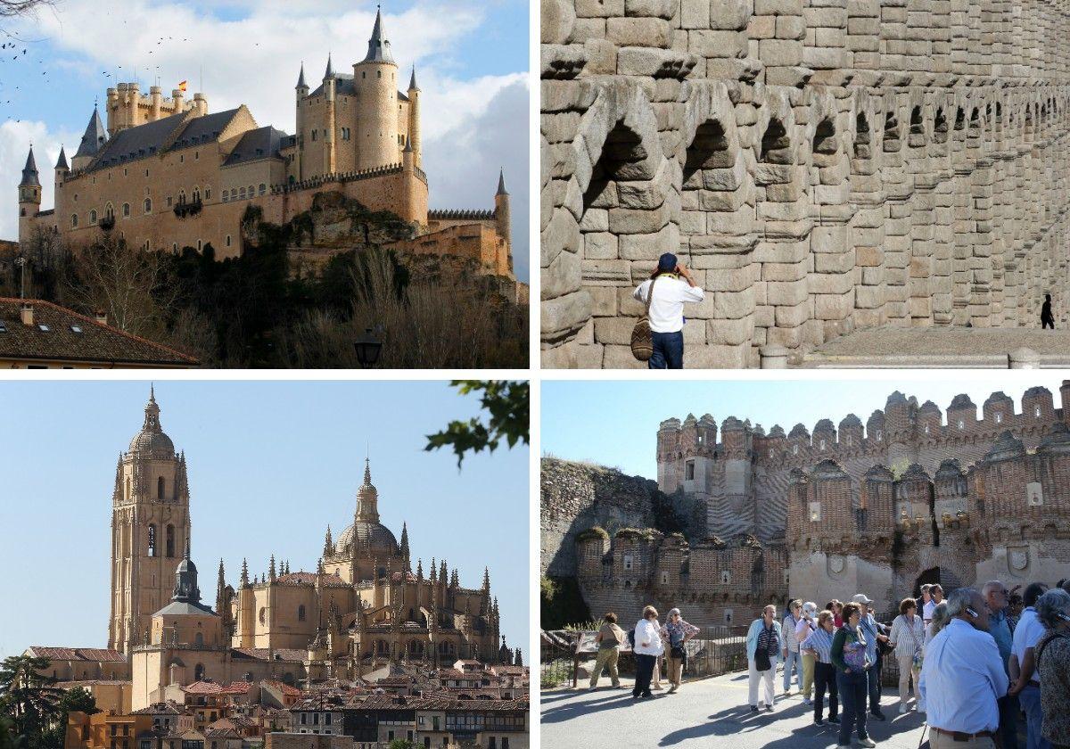 El Alcázar, el Acueducto, la Catedral y el castillo de Coca, los espacios más atractivos para los visitantes.