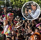 Las peñas nombran peñista honorífico a Gabriel Villamil: estas son sus mejores fotos de las fiestas