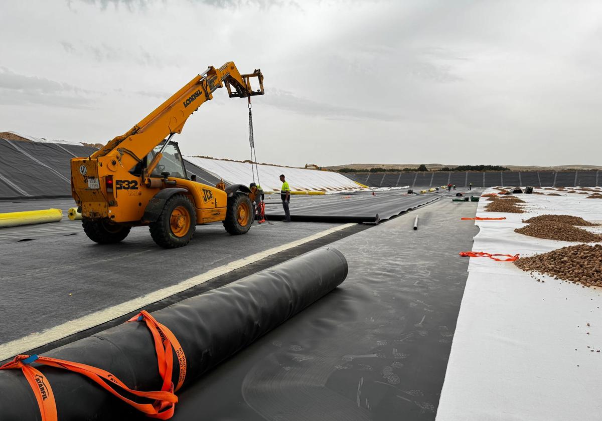 Obras del nuevo depósito de rechazos.