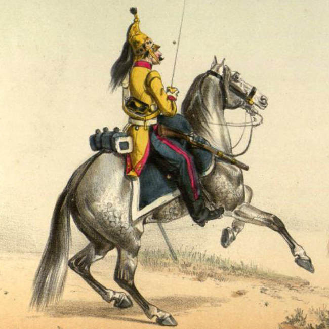 Jinete de Farnesio en 1823.
