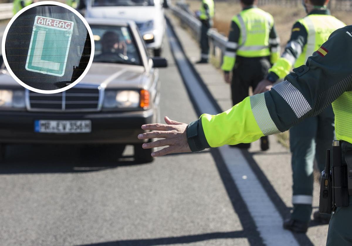 Los conductores noveles deben llevar la 'L' de forma visible en el lado izquierdo de la luna trasera del coche.