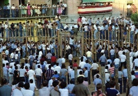Imagen de archivo de la plaza de Palos de La Seca, que estuvo en vigor hasta 1993.